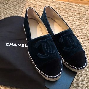 Chanel Velvet Espadrilles